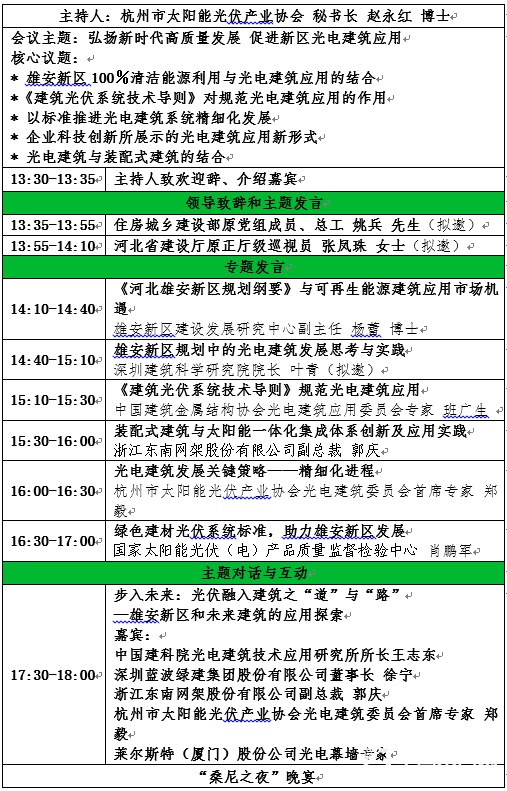 雄安新区光电建筑应用论坛